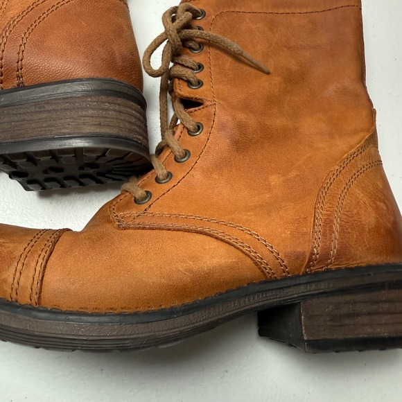 Steve Madden Tropa 2.0 Brown Leather Combat Boot Size 9.5 - Picture 7 of 9